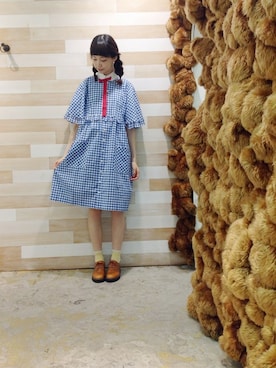 「革靴」｜「アイテム（ワンピース/ドレス）」を使った、ぴのこさん（レディース・172cm）の夏コーディネート