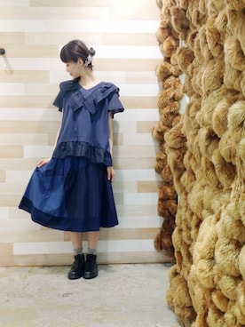 「Ne-net（ネネット）のアイテム」を使った、ぴのこさん（レディース・172cm）の夏コーディネート