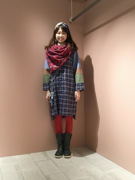 「Ne-net（ネネット）のアイテム」を使った、ぴのこさん（レディース・172cm）の秋コーディネート