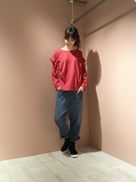 「Ne-net（ネネット）のアイテム」を使った、ぴのこさん（レディース・172cm）の秋コーディネート