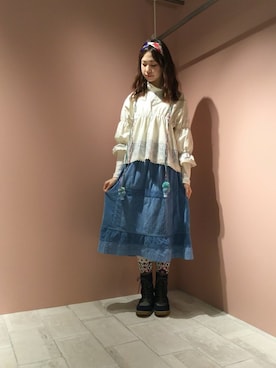 「アイテム（ヘアバンド）」を使った、ぴのこさん（レディース・172cm）の秋コーディネート