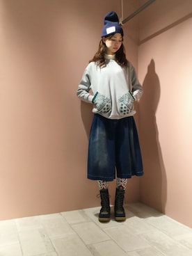 「ガウチョパンツ」｜ぴのこさん（レディース・172cm）の秋コーディネート