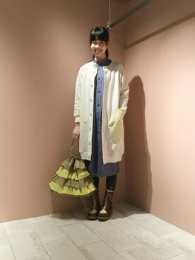「Ne-net（ネネット）のアイテム（その他アウター）」を使った、ぴのこさん（レディース・172cm）の秋コーディネート