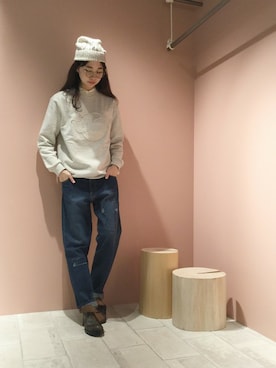 「Ne-net（ネネット）のアイテム」を使った、ぴのこさん（レディース・172cm）の冬コーディネート