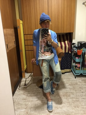 「アイテム（タンクトップ）」を使った、mar-☆さん（メンズ・172cm）の夏コーディネート