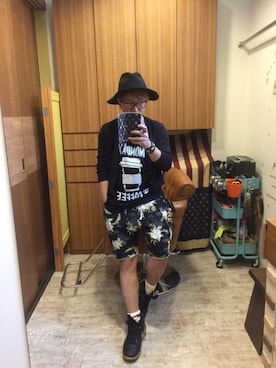 「H&M（エイチ・アンド・エム）のアイテム（その他パンツ）」を使った、mar-☆さん（メンズ・172cm）の夏コーディネート