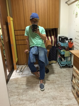 「GOLD（ゴールド）のアイテム」を使った、mar-☆さん（メンズ・172cm）の夏コーディネート