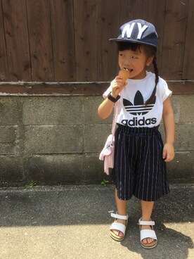 「おんなのこ」｜coco*さん（キッズ・90cm）の夏コーディネート