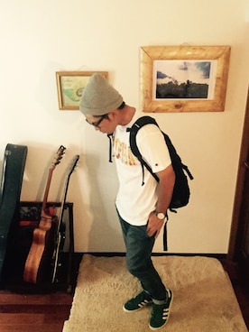 「Daniel Wellington」｜矢吹リョーさん（メンズ・170cm）の夏コーディネート