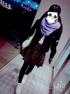 「厚底」｜ゆみちゃむさん（レディース・156cm）の冬コーディネート