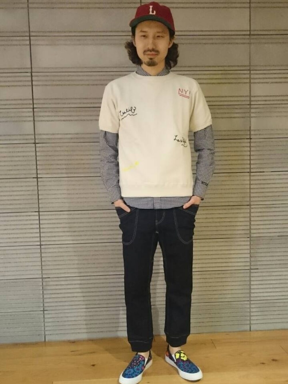 OGAWAさんの「narifuri/ナリフリ　ギンガムパイピングシャツ　(4125)（narifuri）」を使ったコーディネート