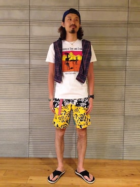 「サーフショーツ」｜OGAWAさん（メンズ・175cm）の春コーディネート