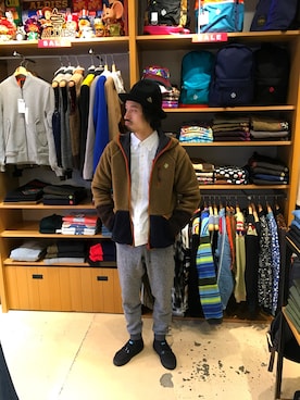 「ALDIES（アールディーズ）のアイテム（その他アウター）」を使った、OGAWAさん（メンズ・175cm）の冬コーディネート