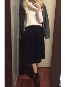 「I.Tのアイテム（ブーティ）」を使った、YokiChowさん（レディース・160cm）の冬コーディネート