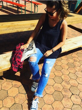 hazuさん（レディース・159cm）の夏コーディネート