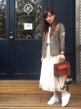 「plain-me（プレインミー）のアイテム（アクセサリー）」を使った、Denïseさん（レディース・164cm）の春コーディネート