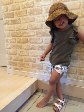 higeりんこさん（キッズ・100cm）の夏コーディネート
