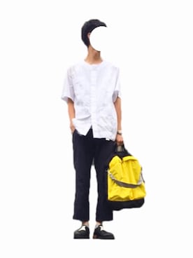「417 EDIFICE（フォーワンセブンエディフィス）のアイテム（その他シューズ）」を使った、ともつまさん（メンズ・179cm）の夏コーディネート