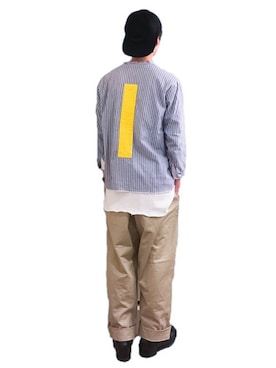 「Gosha Rubchinskiy（ゴーシャラブチンスキー）のアイテム（キャップ）」を使った、ともつまさん（メンズ・179cm）の秋コーディネート