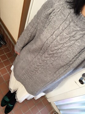 「アイテム（ローファー、グリーン系）」を使った、Kaori☆さん（レディース・164cm）の冬コーディネート