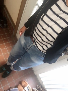 「アイテム（ローファー、グリーン系）」を使った、Kaori☆さん（レディース・164cm）の冬コーディネート