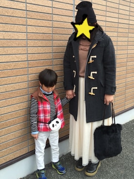「AS as know as（エーエス アズノウアズ）のアイテム（スカート）」を使った、Kaori☆さん（レディース・164cm）の冬コーディネート