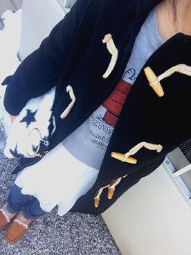 「NICE CLAUP（ナイスクラップ）のアイテム（ダッフルコート）」を使った、Kaori☆さん（レディース・164cm）の冬コーディネート