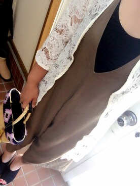 「アイテム（つなぎ/オールインワン、ベージュ系）」を使った、Kaori☆さん（レディース・164cm）の夏コーディネート