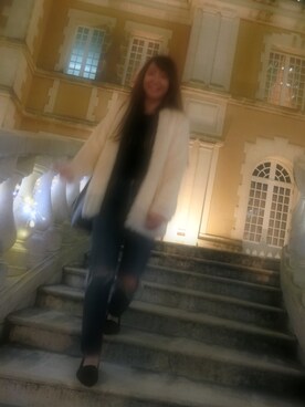 「MOUSSY（マウジー）のアイテム（デニムパンツ、ブルー系）」を使った、sn♡さん（レディース・163cm）の冬コーディネート
