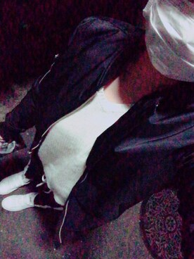 「GYDA（ジェイダ）のアイテム（パンツ、ホワイト系）」を使った、sn♡さん（レディース・163cm）の冬コーディネート