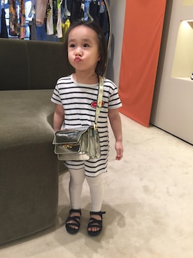 「MARNI（マルニ）のアイテム」を使った、Snow Whiteさん（キッズ・90cm）の春コーディネート