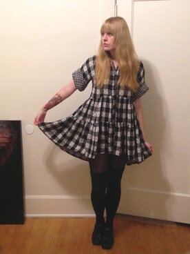 「pattern」｜Ashley E. Loveさん（レディース・178cm）の冬コーディネート