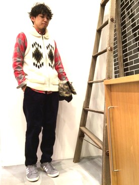 「SEVENDAYS=SUNDAY（セブンデイズサンデイ）のアイテム（バッグ）」を使った、Koyanoさん（メンズ・168cm）の冬コーディネート