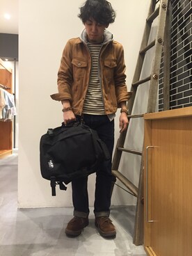 「SEVENDAYS=SUNDAY（セブンデイズサンデイ）のアイテム（バッグ）」を使った、Koyanoさん（メンズ・168cm）の春コーディネート