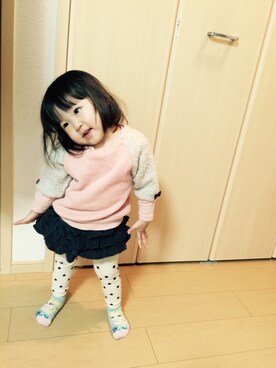 「スエット」｜oryさん（キッズ・90cm）の冬コーディネート