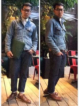 「MARC JACOBS（マークジェイコブス）のアイテム（ハンドバッグ）」を使った、KennethTsaiさん（メンズ・172cm）の夏コーディネート