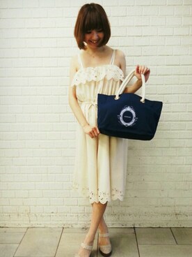 「ricori（リコリ）のアイテム（オールインワン・サロペット）」を使った、ricoriさん（レディース・165cm）の夏コーディネート