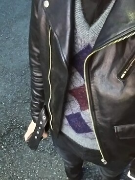 「SAINT LAURENT PARIS（サンローランパリ）のアイテム（ベスト）」を使った、ちぶみむさん（メンズ・160cm）の冬コーディネート