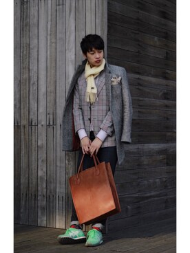 「MASTER&Co（マスターアンドコー）のアイテム（モッズコート）」を使った、GangHoonさん（メンズ・177cm）の冬コーディネート