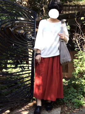「ニコアンド」｜「アイテム（その他トップス）」を使った、hanaco ‪✾‬さん（レディース・156cm）の秋コーディネート
