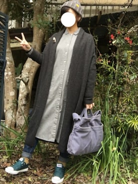 「チャイハネ（チャイハネ）のアイテム（ニットキャップ/ビーニー）」を使った、hanaco ‪✾‬さん（レディース・156cm）の春コーディネート