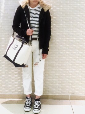 「Marc by Marc Jacobs（マークバイマークジェイコブス）のアイテム（パーカー）」を使った、maaさん（レディース・165cm）の秋コーディネート