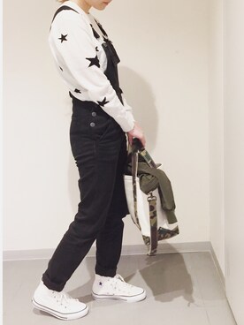 「LUCA/LADY LUCK LUCA（ルカ/レディラックルカ）のアイテム（オールインワン・サロペット）」を使った、maaさん（レディース・165cm）の秋コーディネート