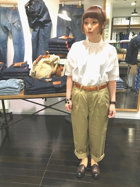 「MARINEDAY（マリンデイ）のアイテム」を使った、まえだ みなみさん（レディース・150cm）の夏コーディネート