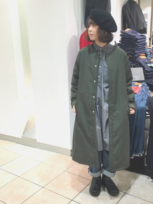 まえだ みなみ Sixty One Arrow 札幌ステラプレイス店 Grandma Mama Daughterのノーカラージャケットを使ったコーディネート Wear