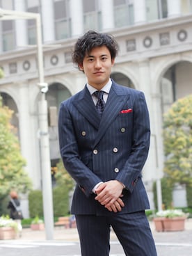 「ロールアップ」｜「アイテム（セットアップ）」を使った、Ryoma Nishizawaさん（メンズ・173cm）の春コーディネート