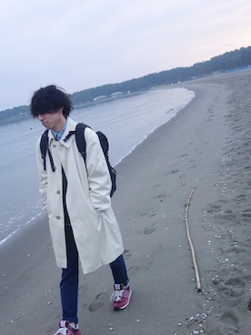 「TOPMAN（トップマン）のアイテム（ニット/セーター）」を使った、モモヒデさん（メンズ・170cm）の冬コーディネート