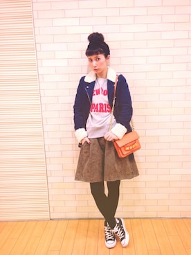 「Cher（シェル）のアイテム（ジャケット/アウター）」を使った、Kazumiさん（レディース・165cm）の秋コーディネート