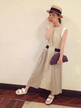 「note et silence （ノートエシロンス）のアイテム」を使った、Kazumiさん（レディース・165cm）の夏コーディネート