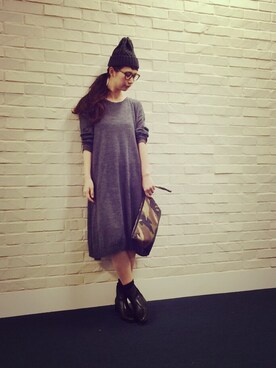 「near.nippon.（ニアーニッポン）のアイテム（バッグ）」を使った、Kazumiさん（レディース・165cm）の秋コーディネート